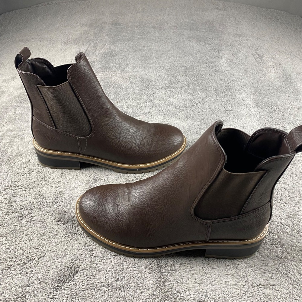 KENSIE Chelsea Boots Womens Size 8 M Khai Brown